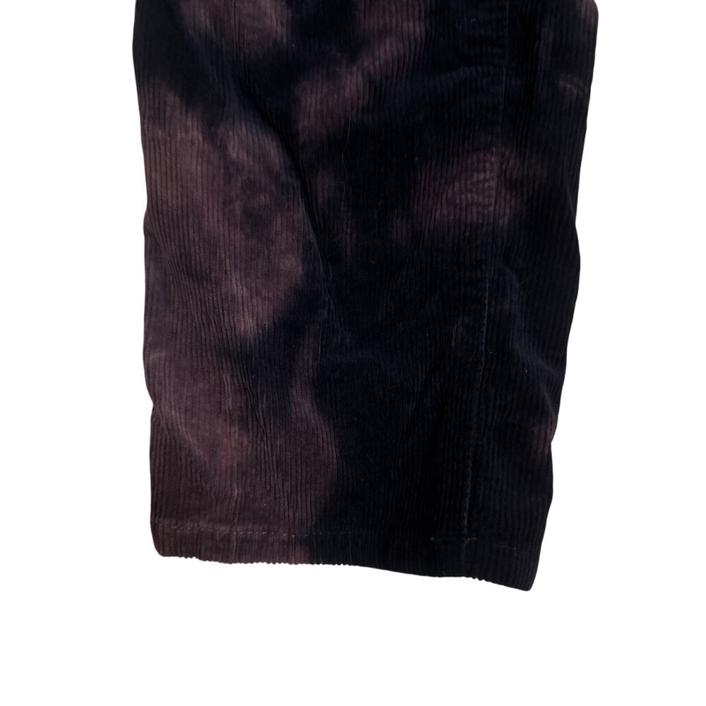 Women US-26 Anthropologie Pilcro Purple Tie Dye Grunge Corduroy Slim Overalls - Picture 3 of 7